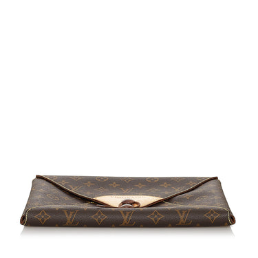 Brown Louis Vuitton Monogram Poche Documents Portfolio Clutch Bag