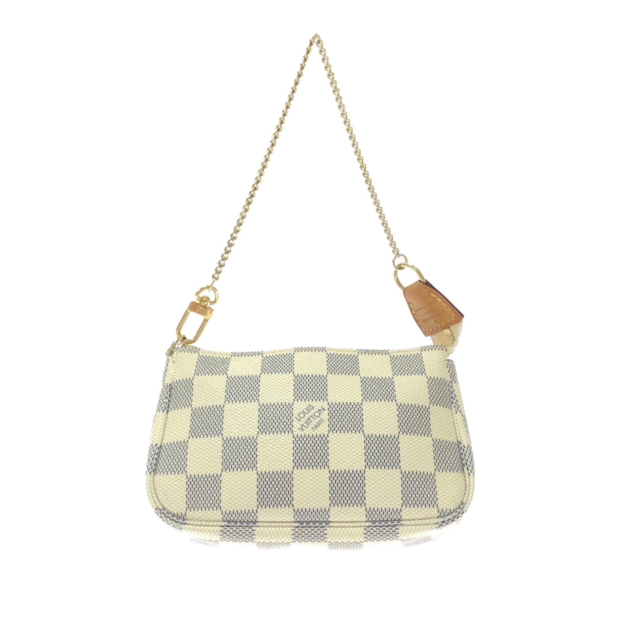 LV Alma Damier Azur Small Purse - White Leather Women's Clutch Bag