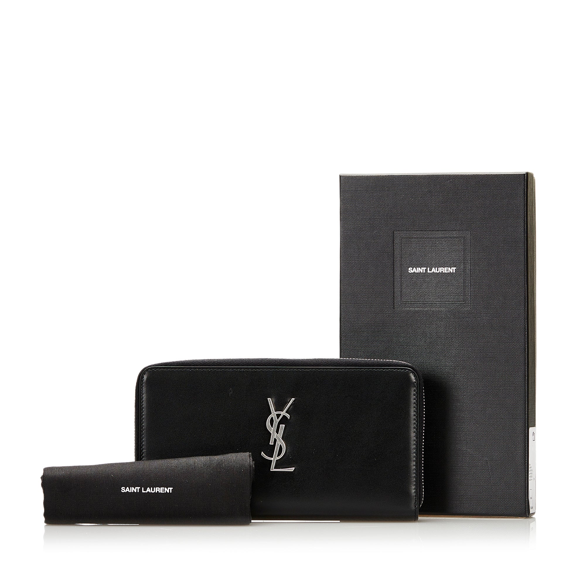Yves Saint Laurent, Bags, Preloved Authentic Saint Laurent Monogram Zip  Card Case