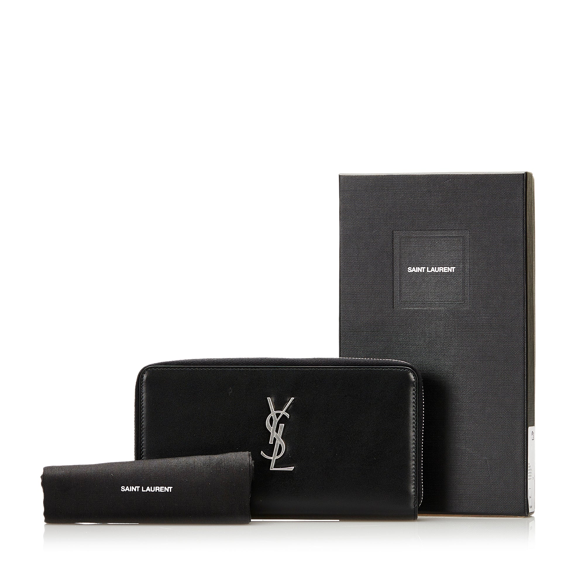 SAINT LAURENT Babylone black smooth leather top handle flap crossbody bag