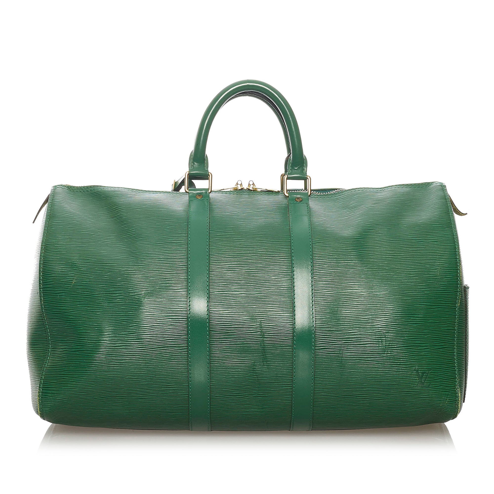 Louis Vuitton Keepall Epi 55 Green in Leather with Brass - US