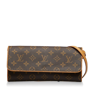 Authenticated Used Louis Vuitton Shoulder Bag Pochette Twin Brown