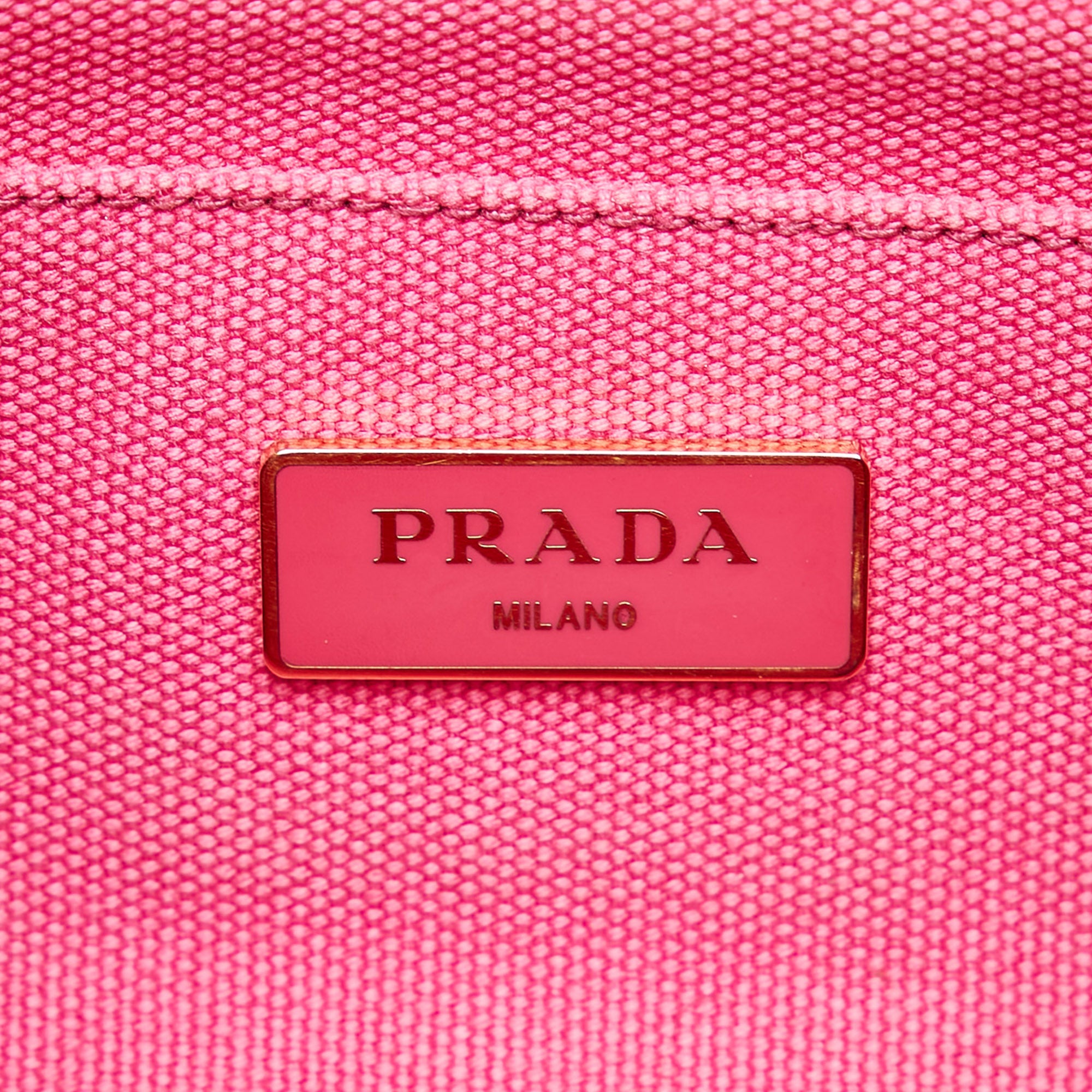 Pink Prada Canapa Logo Satchel – Designer Revival