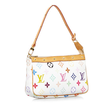 White Louis Vuitton Monogram Multicolore Pochette Accessoires Baguette