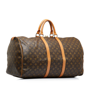 Louis+Vuitton+Keepall+Duffle+45+Brown+Canvas+Monogram for sale