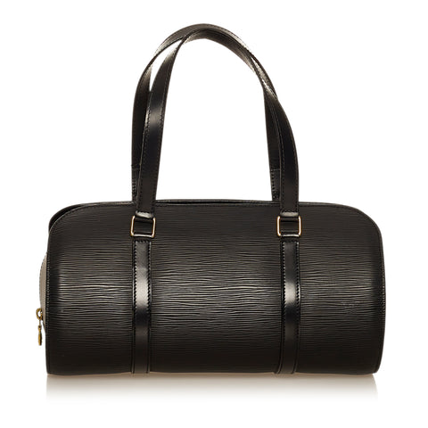 Louis Vuitton Black Epi Leather Soufflot Bag and Pouch Louis Vuitton