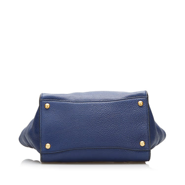 Prada Sound Bag with Floral Print - Black Saffiano Leather with Blue & –  Essex Fashion House