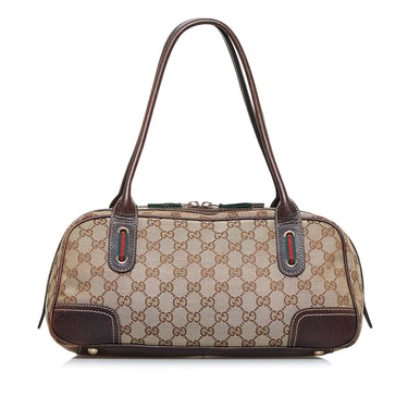 Gucci Brown Canvas Shoulder Bag (B+/B+ grade)