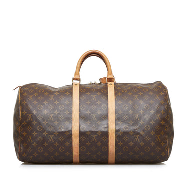 Brown Louis Vuitton Monogram Keepall 55 Travel Bag – Designer Revival