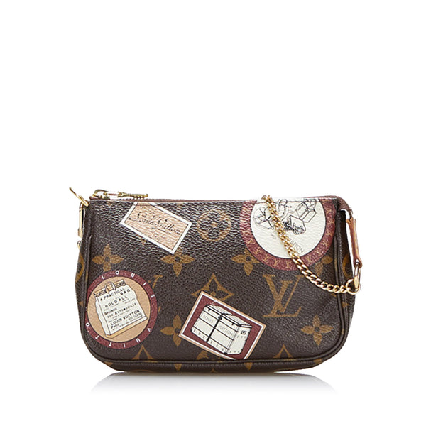 Louis Vuitton Beige Monogram Vernis Lexington Fleurs Pochette Accessoires  Louis Vuitton