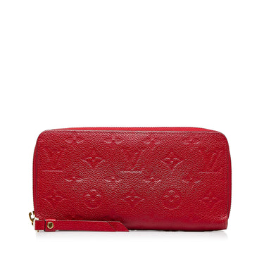 Red Louis Vuitton Monogram Empreinte Zippy Wallet, LOUIS VUITTON LV Podium  Platform