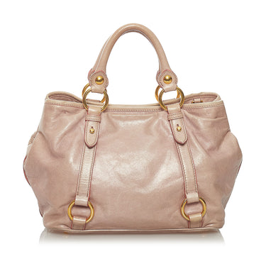 Miu Miu, Bags, Vintage Miu Miu Vitello Shine Top Handle Satchel