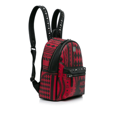 Red MCM Mini Visetos Leather Backpack – Designer Revival