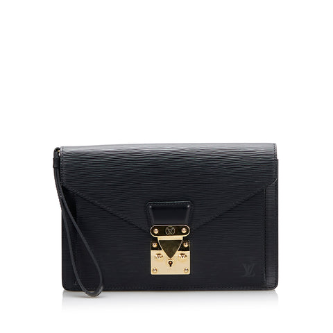 Louis Vuitton Black Epi Sellier Dragonne Clutch bag