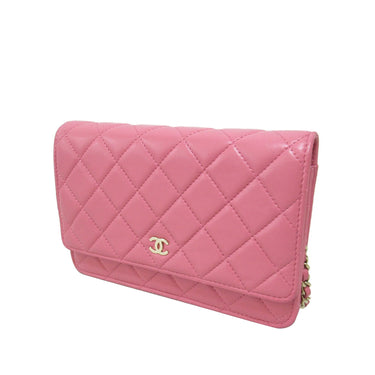 Pink Chanel Camellia Wallet On Chain Crossbody Bag – Designer Revival