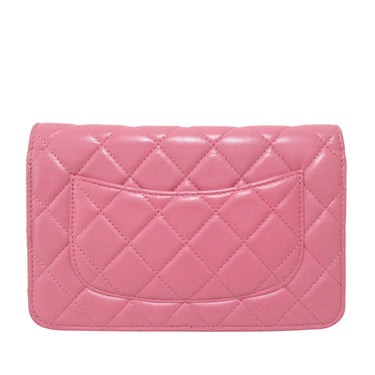Prada, Bags, Prada Neon Iridescent Pink Wallet On Chain