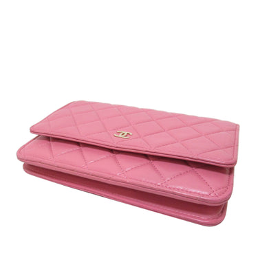 Chanel Pink Calfskin Camellia Compact Wallet Q6A4Z93PPB000