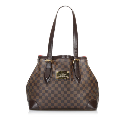 Pre-Owned Louis Vuitton Hampstead Damier Ebene GM Tote Bag 