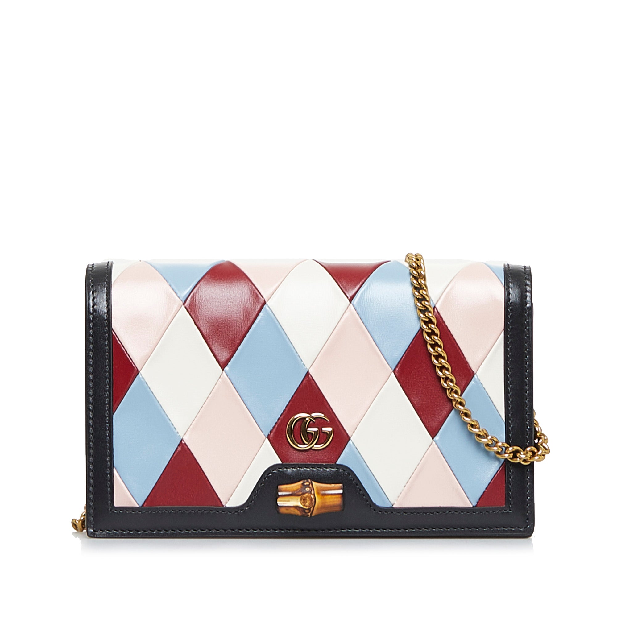 image of Multi Gucci Lovelight Bamboo Wallet on Chain Crossbody Bag