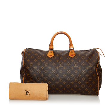 Louis Vuitton Speedy Bandouliere Monogram 40 Brown in Coated