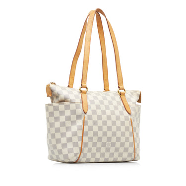 White Louis Vuitton Damier Azur Keepall 50 Travel Bag – Designer