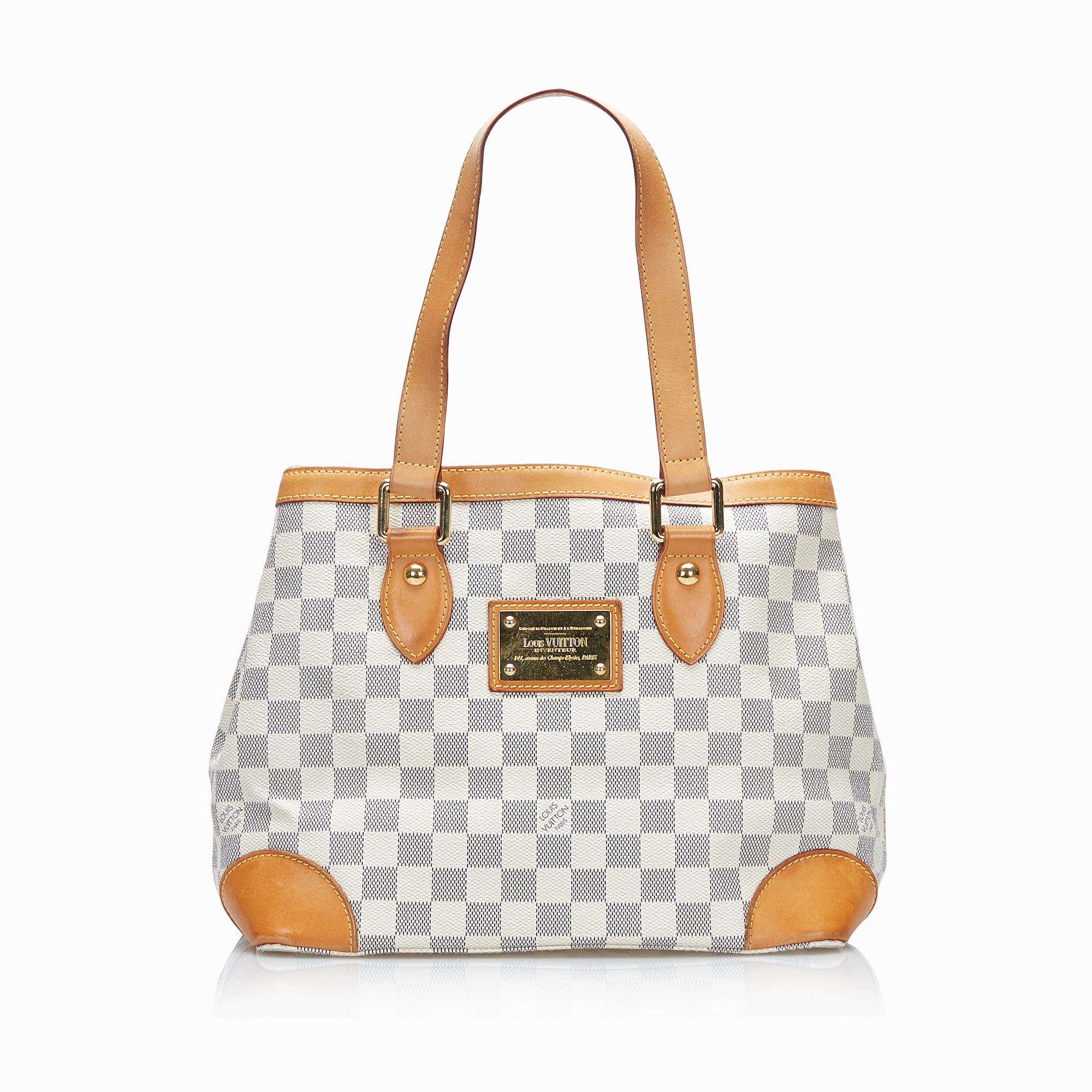 White Louis Vuitton Damier Azur Neverfull MM Tote Bag, RvceShops Revival