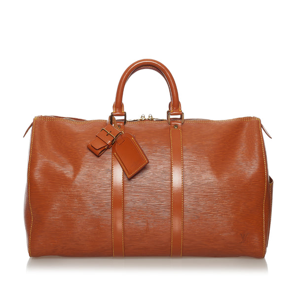 Sold at Auction: LOUIS VUITTON, LOUIS VUITTON Damier Graphite Keepall  Bandouliere 45 Luggage Bag