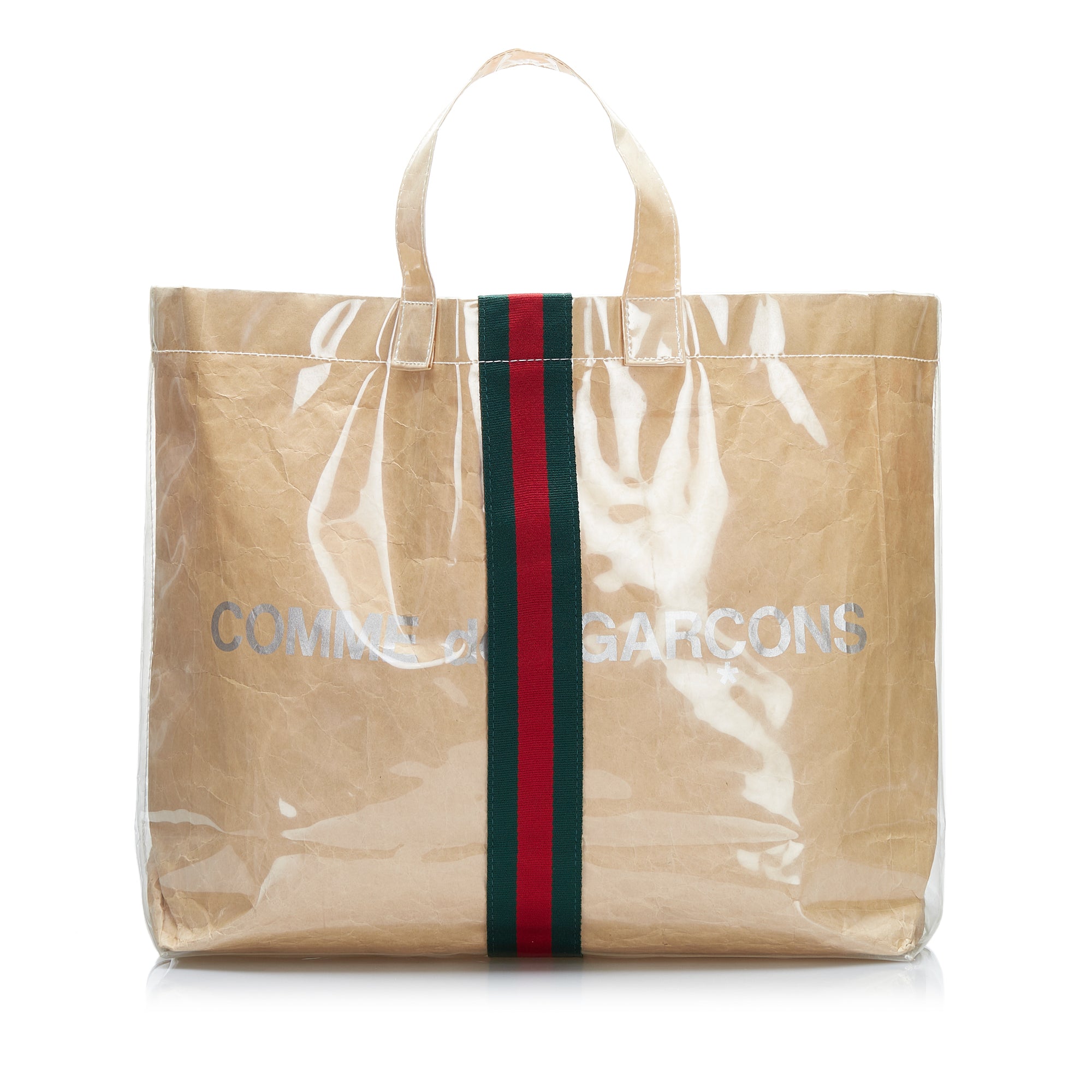 image of Tan Gucci Gucci x COMME des GARCONS Shopper Tote