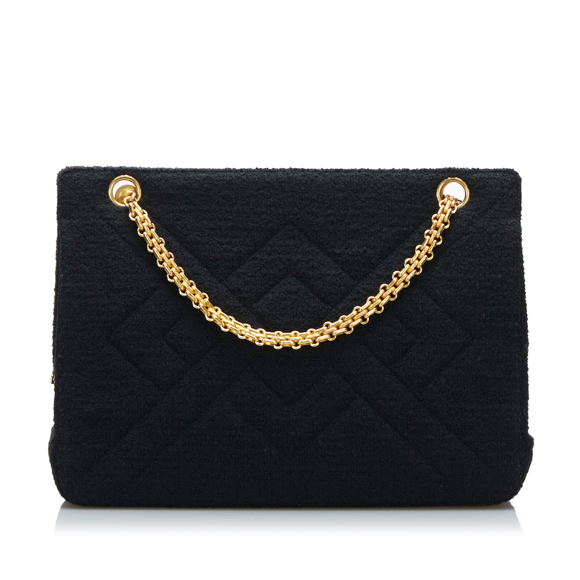 Image of Black Chanel Classic Tweed Shoulder Bag