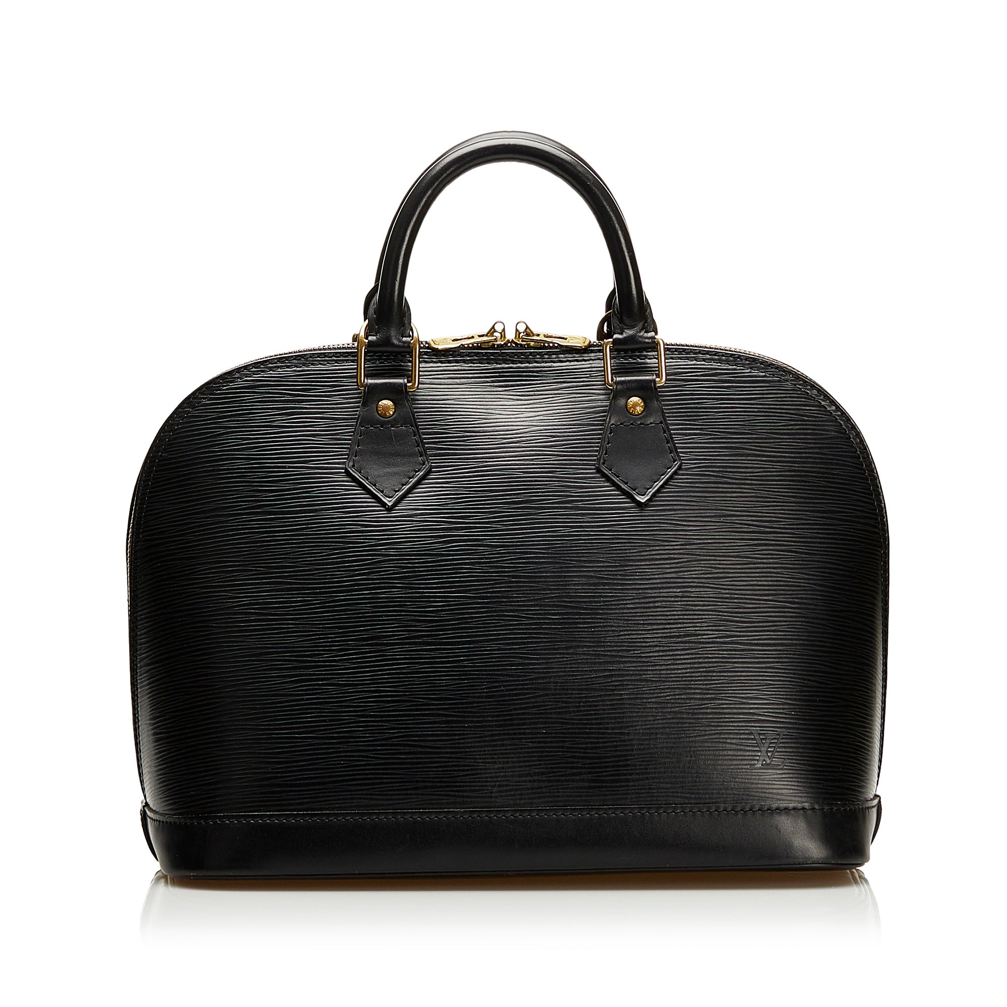Bolso bandolera Louis Vuitton Vintage en cuero Epi negro y cuero