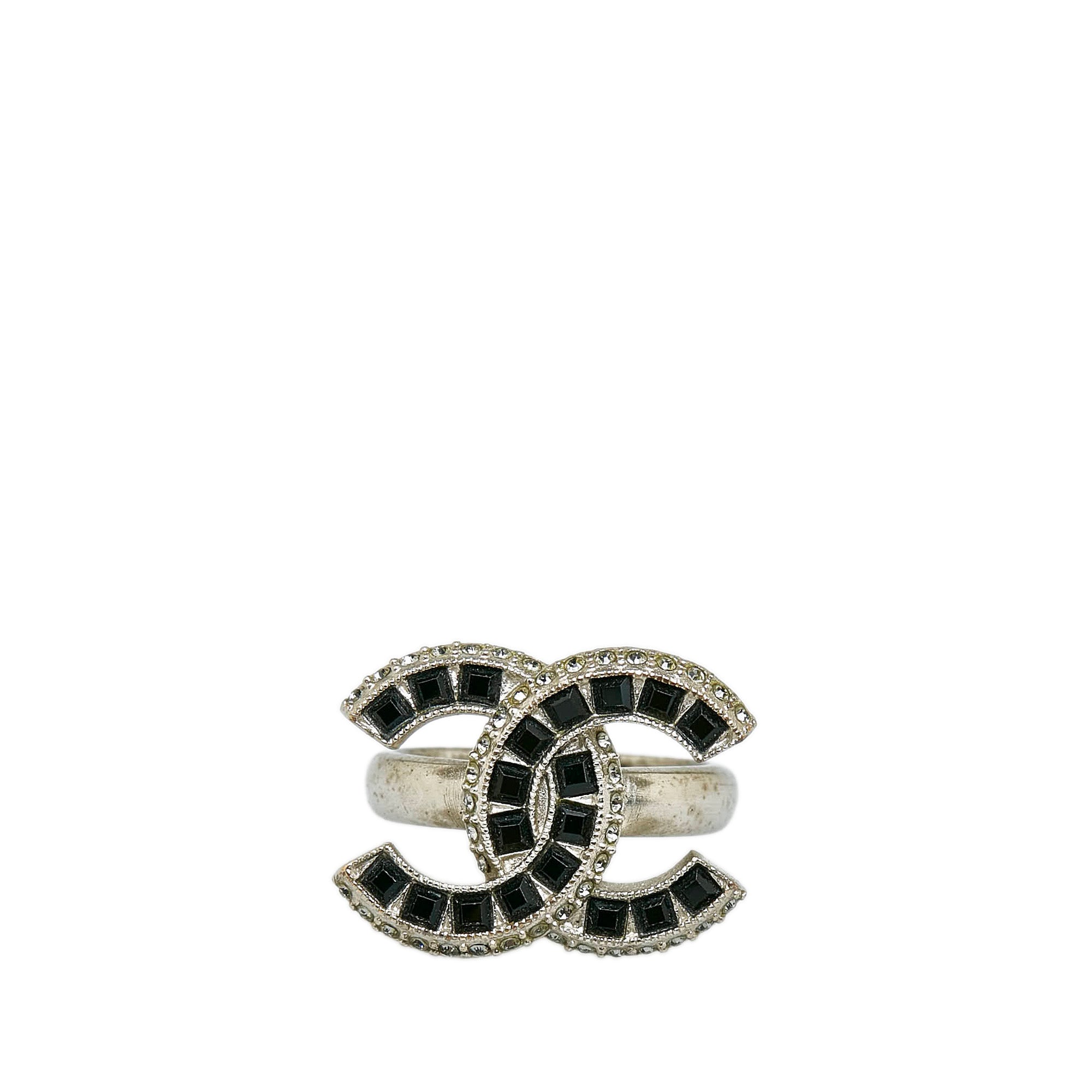 image of Silver Chanel CC Ring