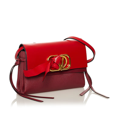 Red Valentino V-Ring Flap Crossbody Bag