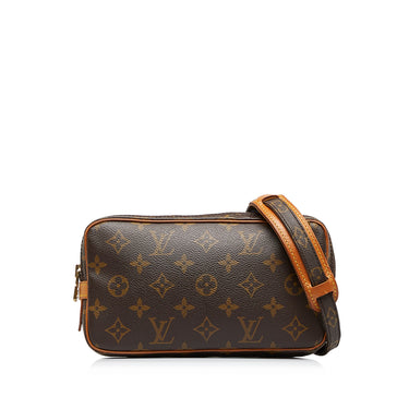 Louis Vuitton Vintage Brown Monogram Pochette Marly Bandoulière Canvas  Crossbody Bag, Best Price and Reviews