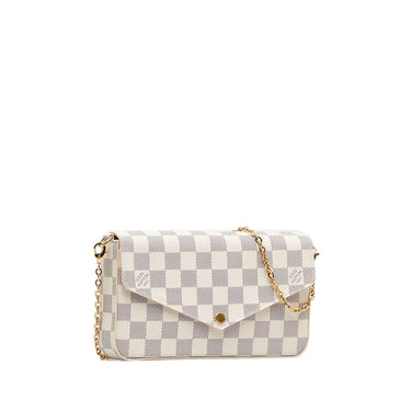 white louis vuitton crossbody with chain