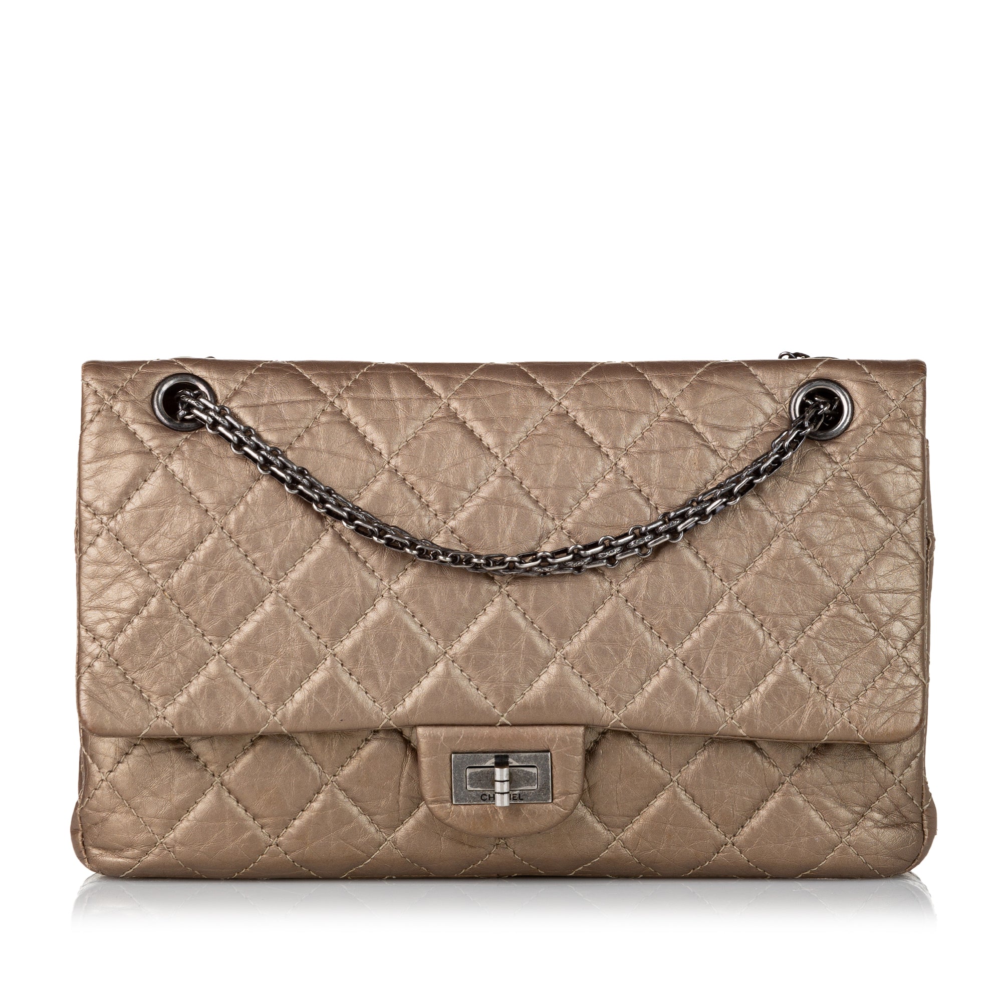 chanel reissue brown