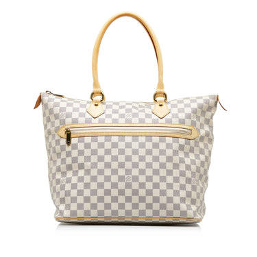 White Louis Vuitton Damier Azur Keepall 50 Travel Bag – Designer Revival