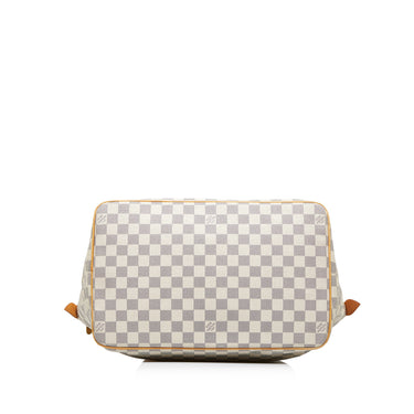 NEW LOUIS VUITTON KEEPALL HAND TRAVEL BAG 50 N41430 CHECKED AZUR BAG White  Cloth ref.784742 - Joli Closet