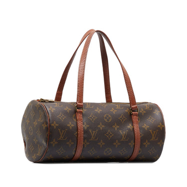 Louis Vuitton Monogram Hand Painted Papillon Bag 26 Brown