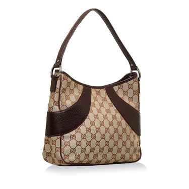 GG Retro Small Leather Shoulder Bag in Brown - Gucci