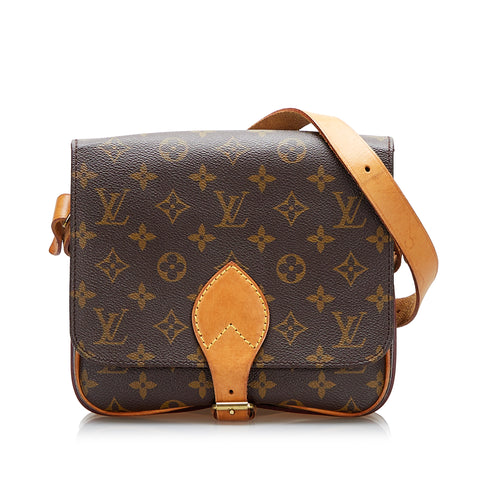 Vintage Louis Vuitton Cartouchiere MM Monogram Canvas Shoulder Bag