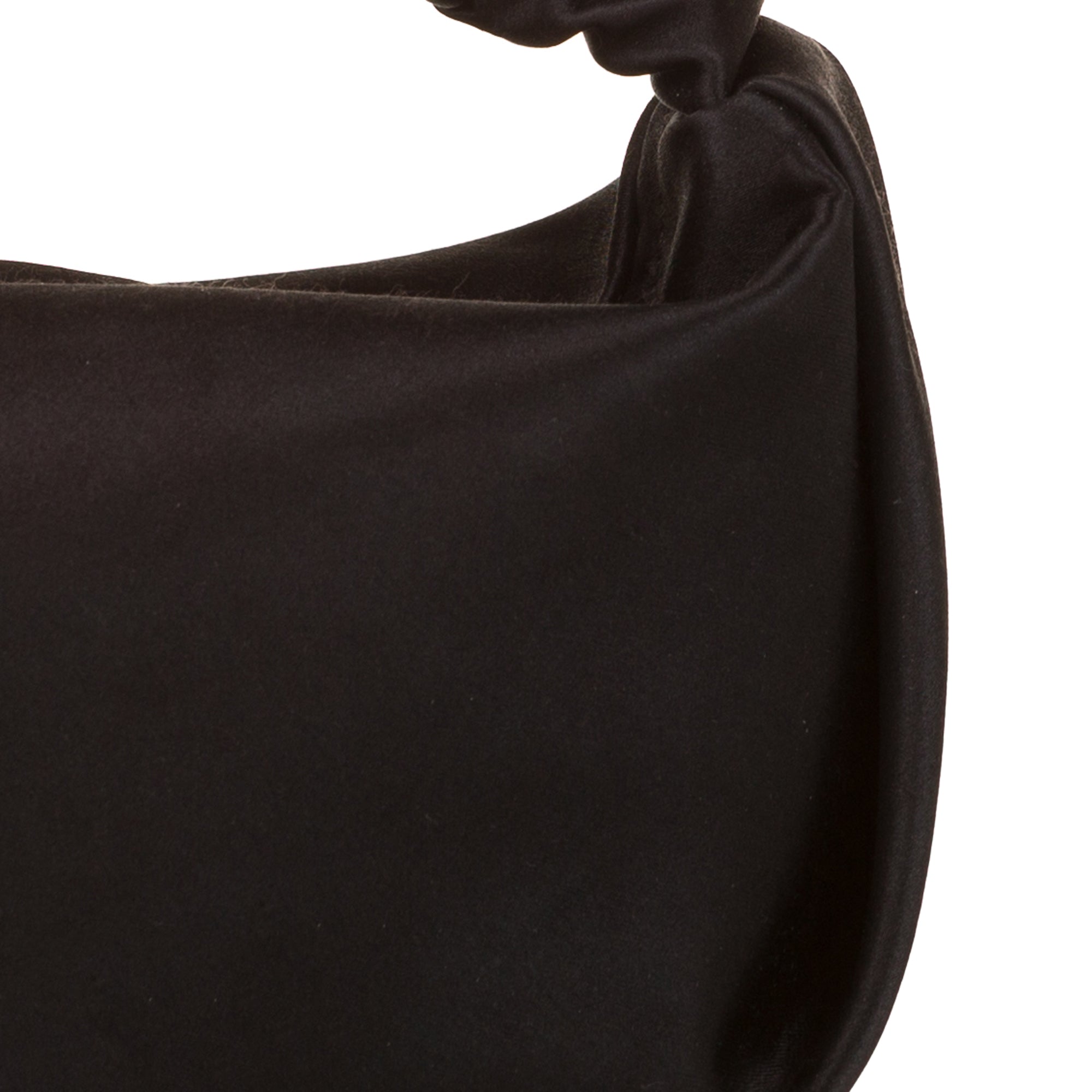 Black Scrunchie Satin Mini Handbag