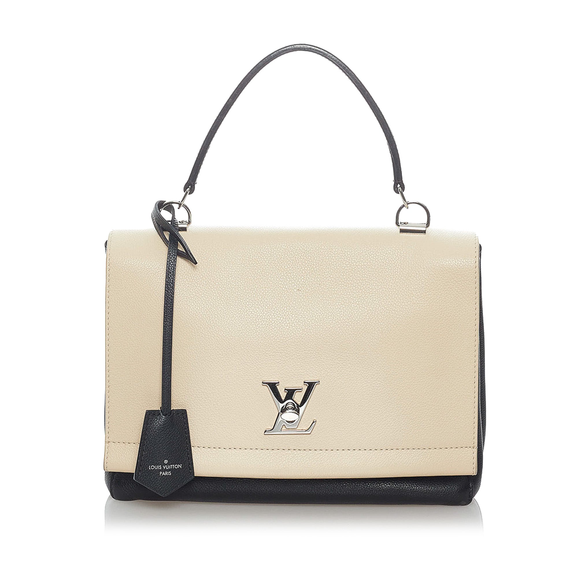 Louis Vuitton Black Calfskin Leather Lockme II Bag - Yoogi's Closet