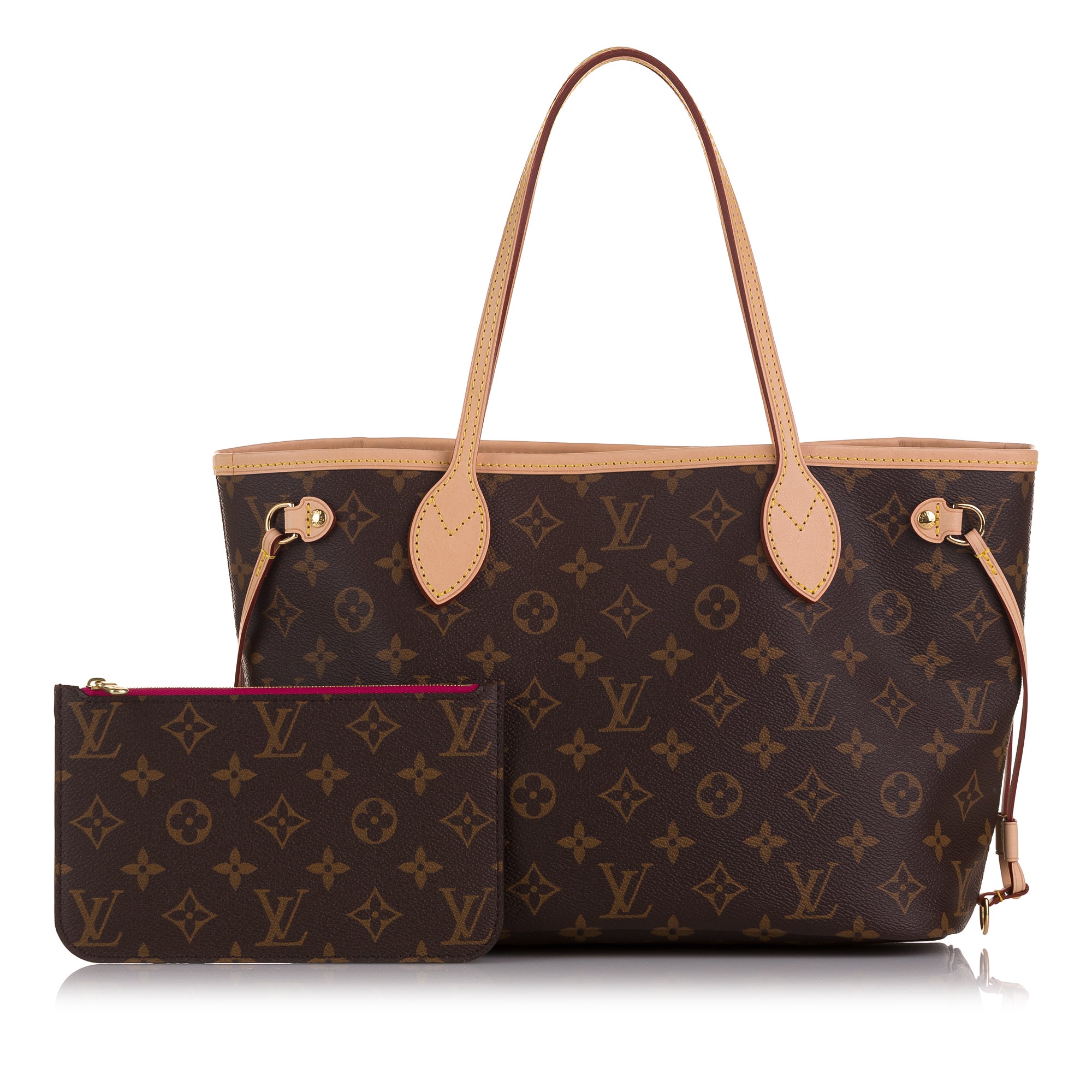 Auth LOUIS VUITTON Mon Monogram Leather Brown Tote Bag Neverfull