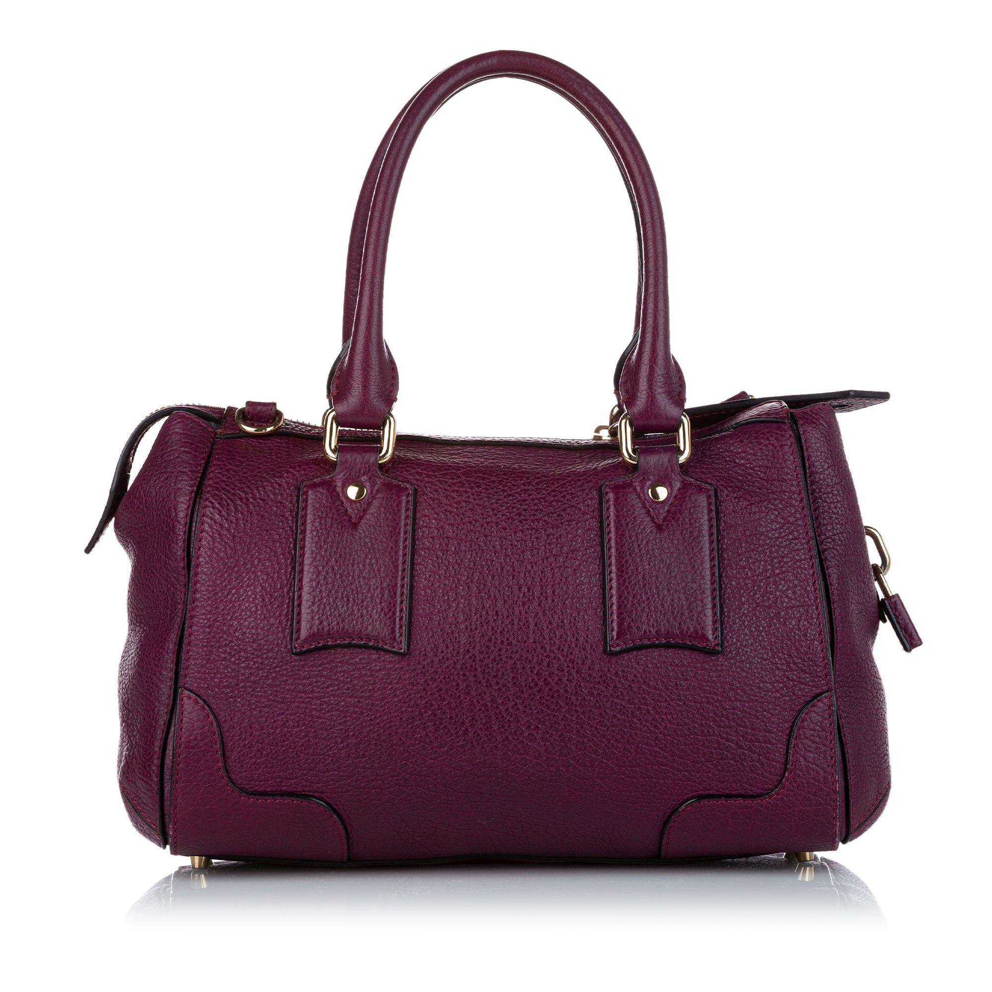 Purple Burberry Leather Satchel Bag – Designer Revival