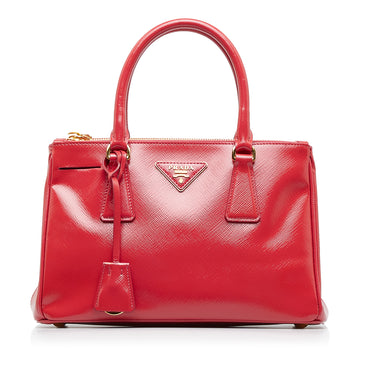 Prada Prada, Galleria tote bag in red saffiano leather.