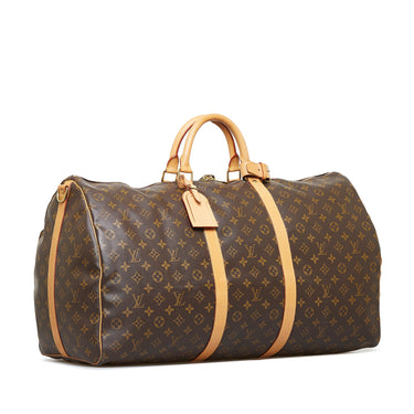 White Louis Vuitton Damier Azur Keepall Bandouliere 55 Travel Bag –  Designer Revival