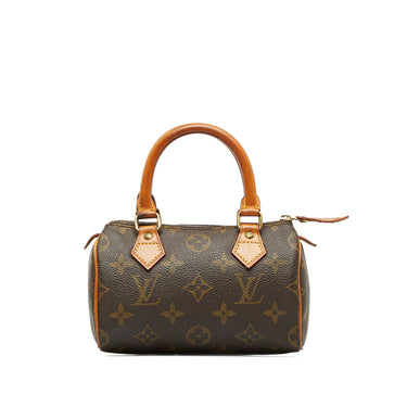 Louis Vuitton - Authenticated Nano Speedy / Mini HL Handbag - Cloth Brown For Woman, Good Condition