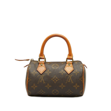 Louis Vuitton - Authenticated Nano Speedy / Mini HL Handbag - Cloth Brown For Woman, Good Condition