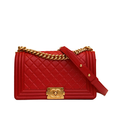 Red Chanel Caviar CC Lunch Box Vanity Case Bag – Designer Revival