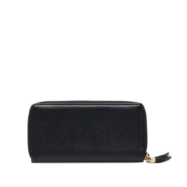 Black Balenciaga Papier Leather Long Wallet